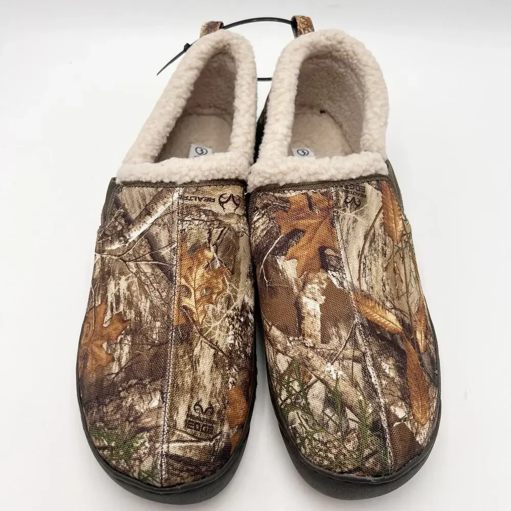Magellan Outdoors Mens Slipper US 11 Camo Brown Tan Slip On EUC